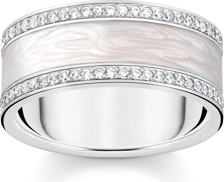 Produktbild Thomas Sabo Ring weiss mit Steinen Silber (52, 925 Silber)