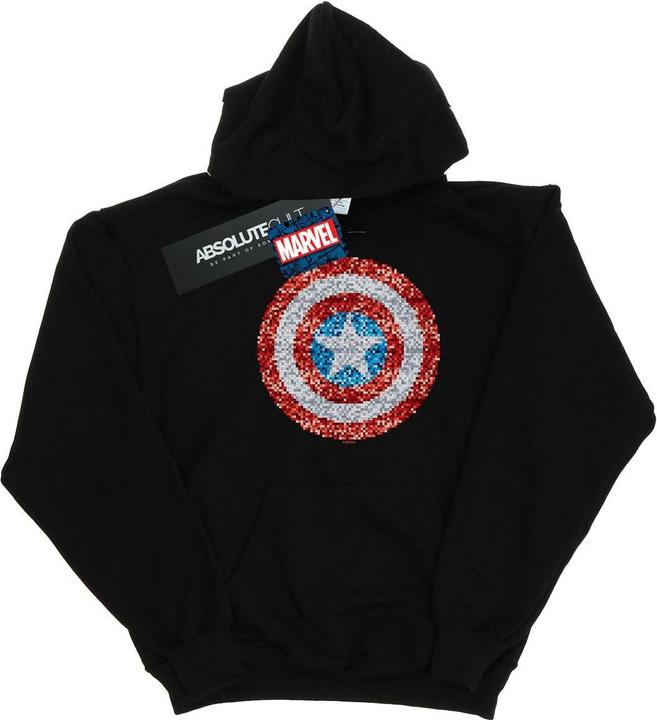Image du produit - Sweat à capuche CAPTAIN AMERICA PIXELATED SHIELD - Homme (S)