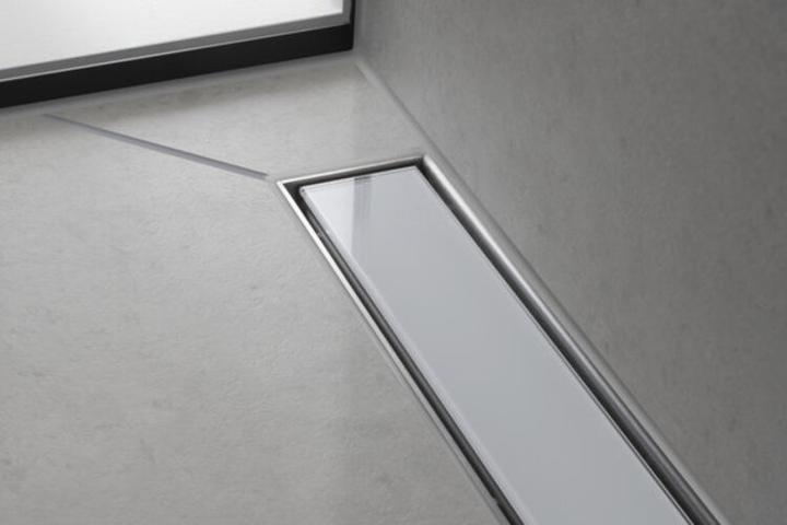 Productafbeelding hansgrohe RainDrain Match afgewerkte set douchegoot 1000 met in hoogte verstelbaar frame (geborsteld (1000 mm)