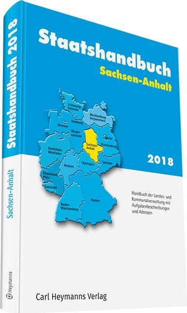 Actual product image Heymanns Staatshandbuch Sachsen-Anhalt 2018 (German, Heymanns, Carl, 2018)