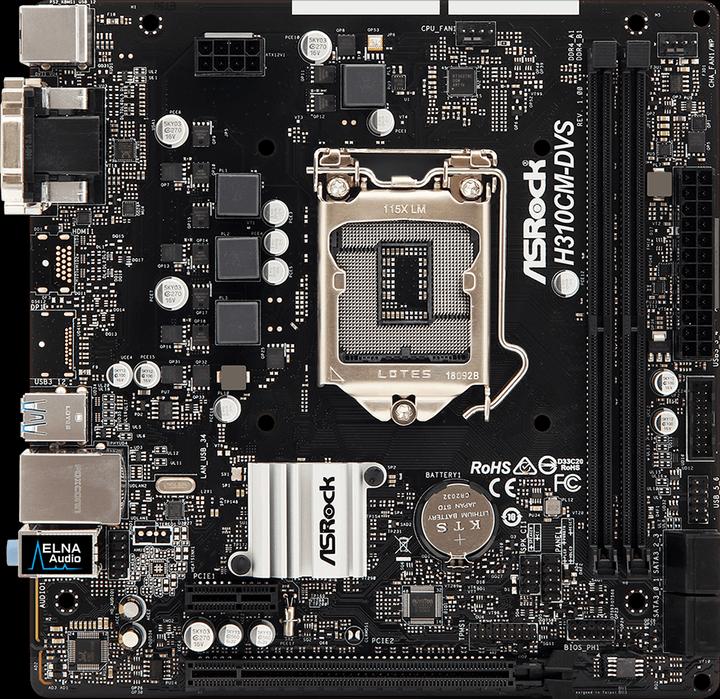 Image du produit AsRock H310CM-DVS (LGA 1151, Intel H310, mATX)