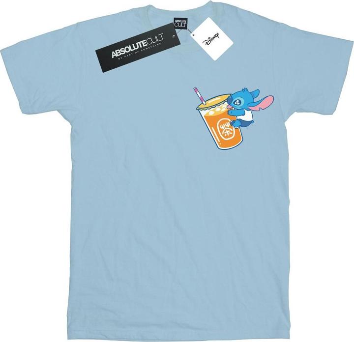 Actual product image Disney Girls Lilo And Stitch Drink Cotton T-Shirt (128)