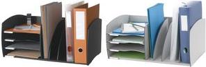 Produktbild Paperflow Ablagesystem S, 4 Fächer, grau aus Polystyrol, 2 verstellbare Trennelemente (A4)