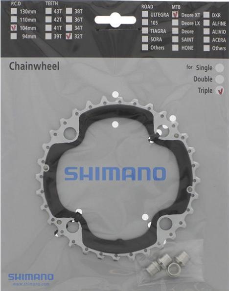 Actual product image Shimano Chainring Deore XT FC-M770-10 Triple (32)