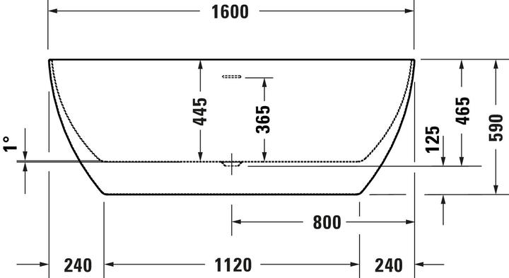 Produktbild Duravit DuraKanto Badewanne (249 l, 160 cm, 75 cm)