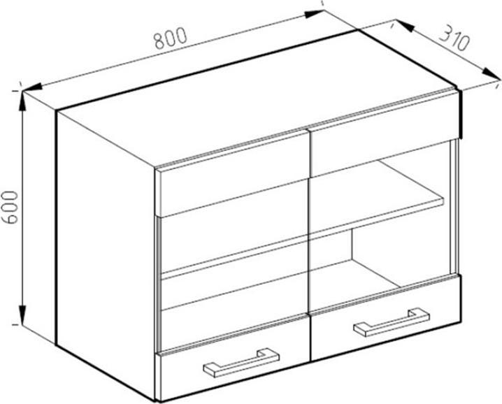 Produktbild Vicco Hängeschrank R-Line (80 x 31 x 60 cm)