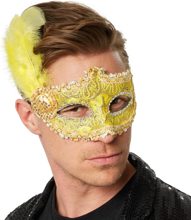 Image du produit tectake Masque vénitien avec une plume sur le côté