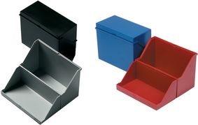 Actual product image Helit Small card index box A5 landscape, light grey, unloaded, made of polystyrene, for approx. 500 cards (A5)