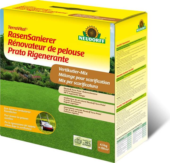 Image du produit Neudorff Rénovateur de pelouse TerraVita 4.5 kg (Réensemencement de la pelouse)