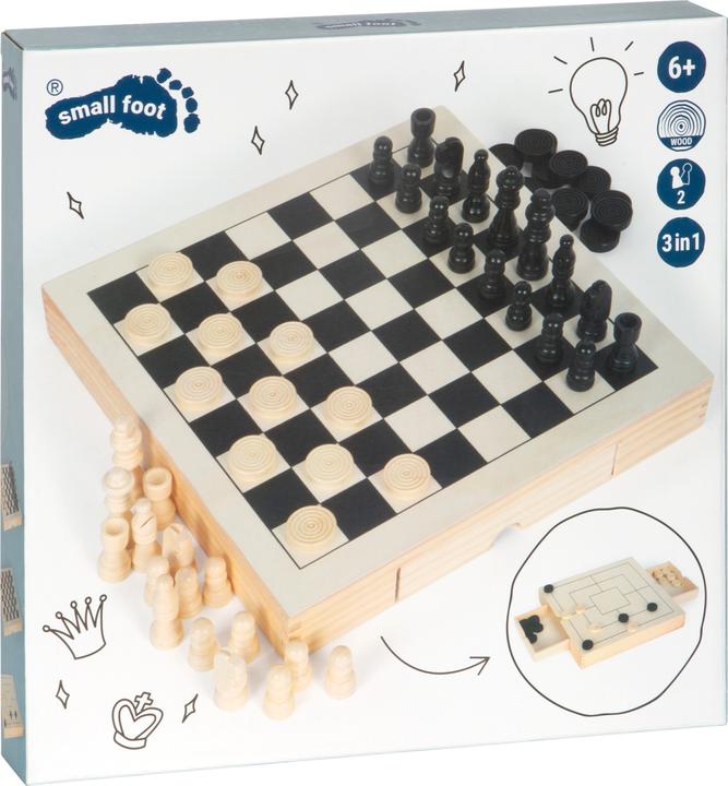 Actual product image small foot checkers, queens, mills