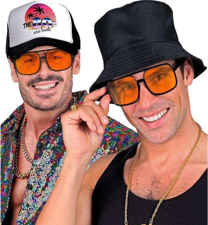 Image du produit Widmann 90er Jahre Hip Hop Brille Mit Orangenen Gläsern