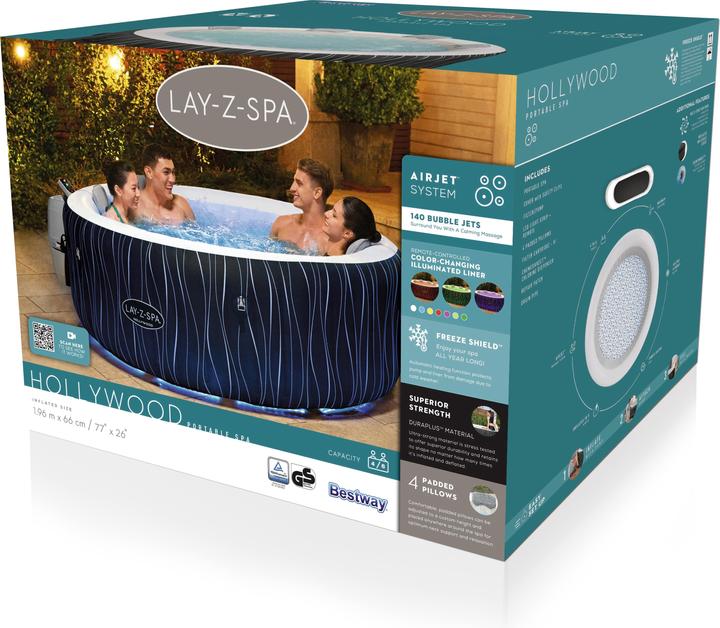Produktbild Bestway Lay-Z Spa Hollywood 4-6 personen 196cm (6 Pers.)