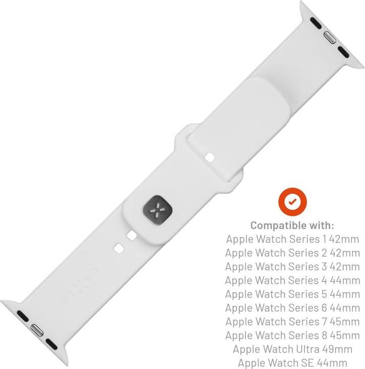 Immagine prodotto Fixed Cinturino in silicone per Apple Watch 42/44/45 mm, bianco (Silicone)