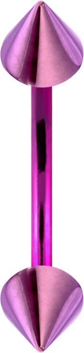 Star Piercing Micro Banane violett mit zwei Cone (ohne Messing, Titan G23)