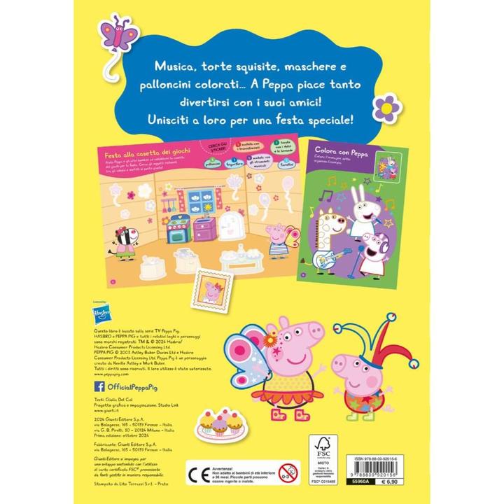 Actual product image Festeggia con Peppa (Italian, Giunti Editore, Illustrated Edition (2 October 2024))