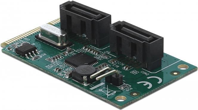 Immagine prodotto Delock Convertitore Mini PCIe a 2 x SATA con RAID
