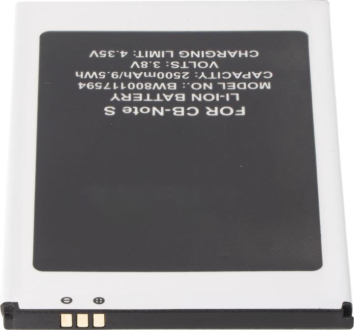 Actual product image AccuCell Li-Ion battery 2500mAh 3.7 Volt for smartphone Cubot Note S, 99.3x64.9x4.4mm