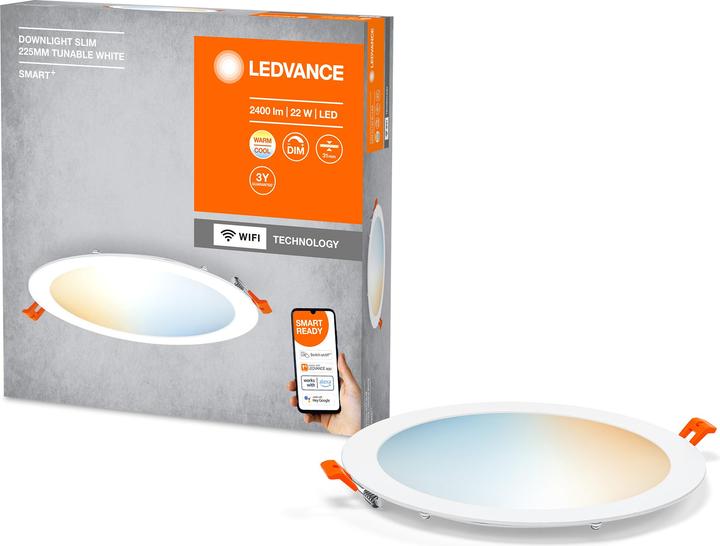 Image du produit Ledvance Smart+ Downlight ultra slim 225mm white 22w 2000 lum WIFI TW IP20 (2000 lm)
