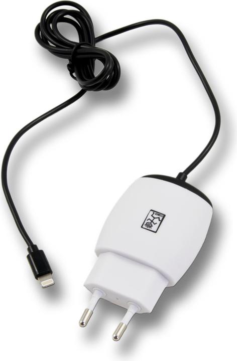 Actual product image 2GO Mains charger for iPhone and iPad with Lightning socket, black