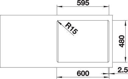 Actual product image Blanco Lemis 6-IF (Fitted sink, 61.50 cm, 50 cm)
