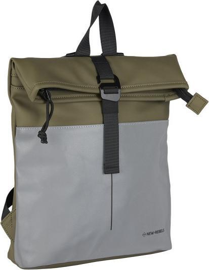 Image du produit New Rebels Bowie Rolltop Backpack Mini Refl. Part Olive