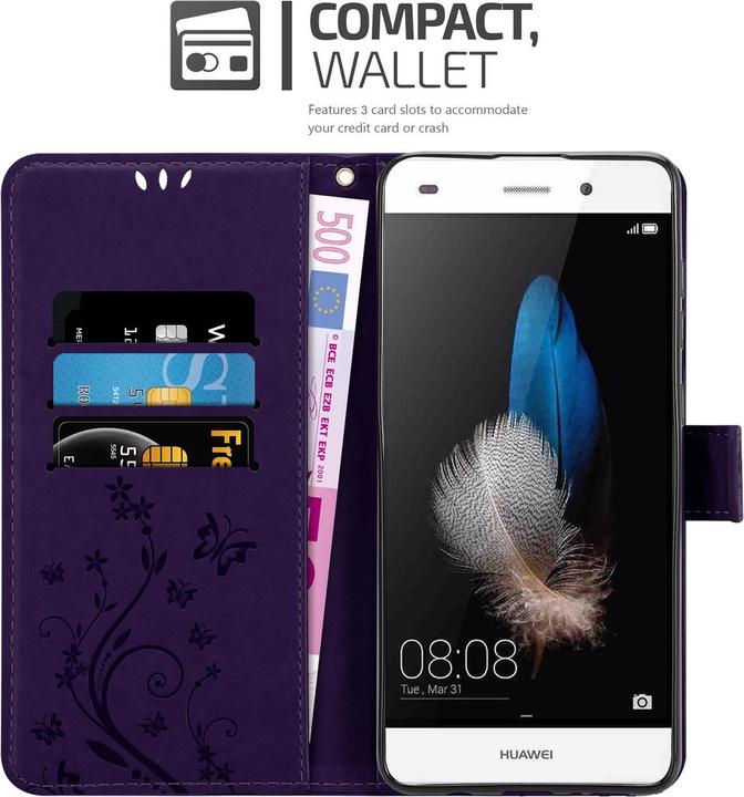 Productafbeelding Cadorabo Bloemen Boekomslag (Huawei P8 Lite)
