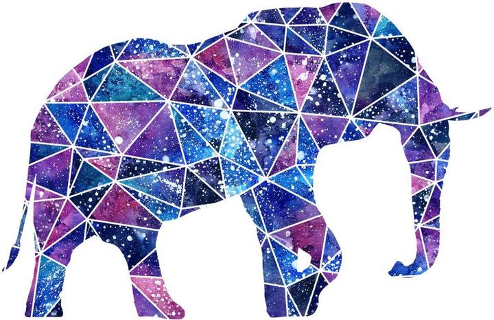 Immagine prodotto Trenddeko Poligono Galaxy Elefante (110 x 71 cm)