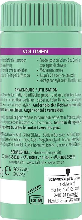 Produktbild Schwarzkopf Taft Sofort Volumen Powder