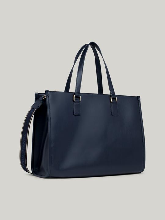 Actual product image Tommy Hilfiger Handbag Monotype - Navy blue