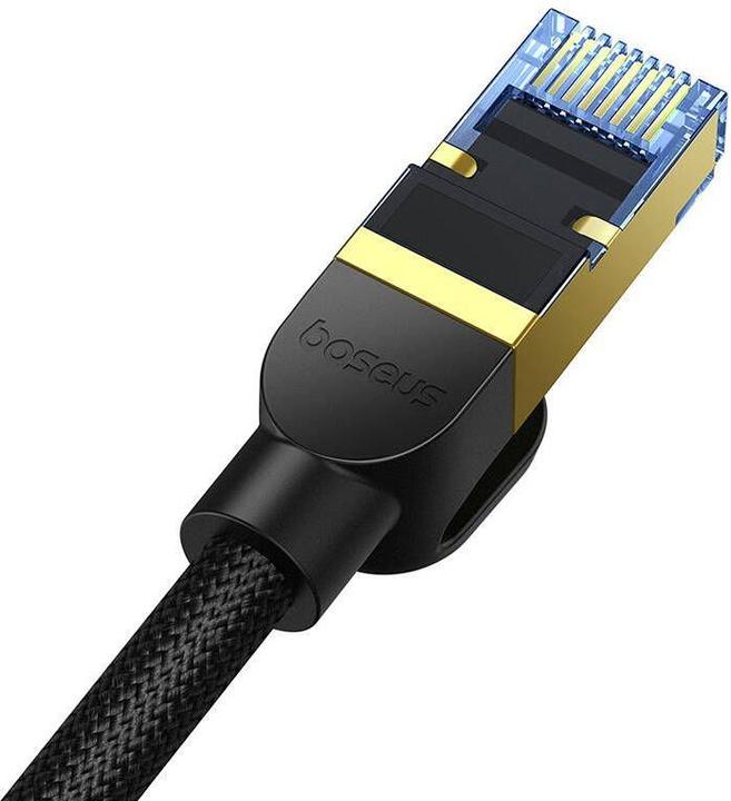 Image du produit Baseus Câble réseau en fil métallique cat.7 Ethernet RJ45, 10Gbps, 20m (noir) (S/FTP, CAT7, 20 m)