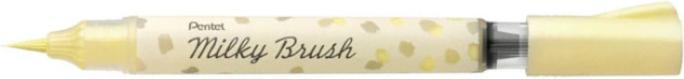 Actual product image Pentel Brush Pen Milky Brush Yellow (Pastel yellow, 1 x)