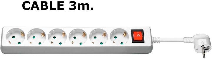 Image du produit MicroConnect Verlängerungsschnur (6 x, CEE 7/3, 3 m)
