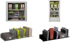 Produktbild Paperflow Belegfach, flexible Einteilung, grau aus Polystyrol, mit 10 Trennelementen