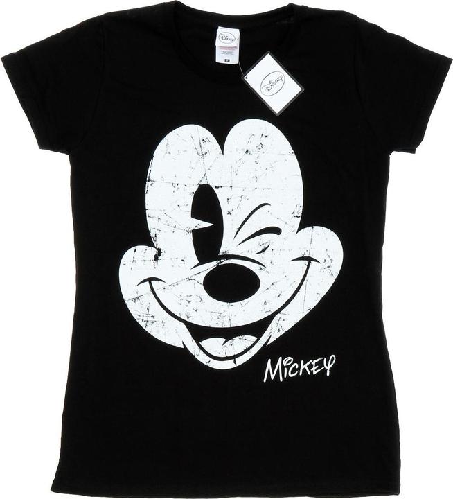 Immagine prodotto Disney Mickey Mouse Distressed Face Maglietta Donna (M)
