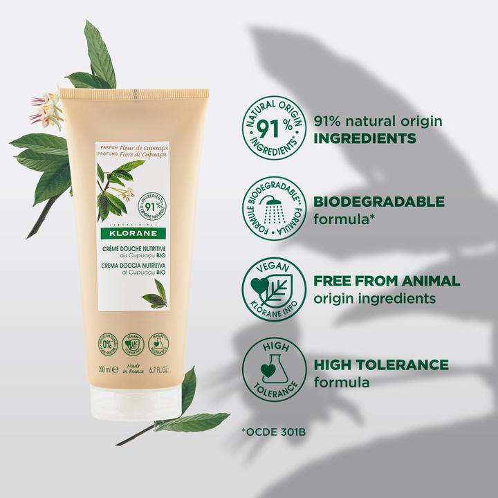 Image du produit Klorane Crème de douche à la fleur de Cupuaçu (200 ml)