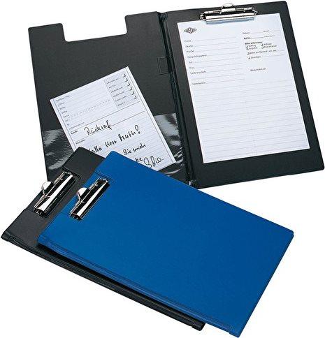 Actual product image Wedo Clipboard folder standard, DIN A4, black, made of plastic, with metal clip, transparent slip-in