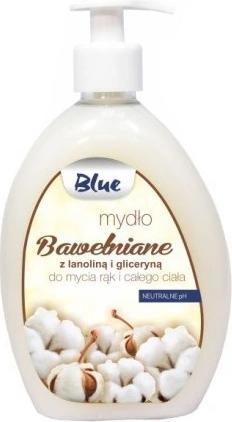 Actual product image Blue Baumwoll-Flüssigseife, 500 ml (Liquid soap, 500 ml)