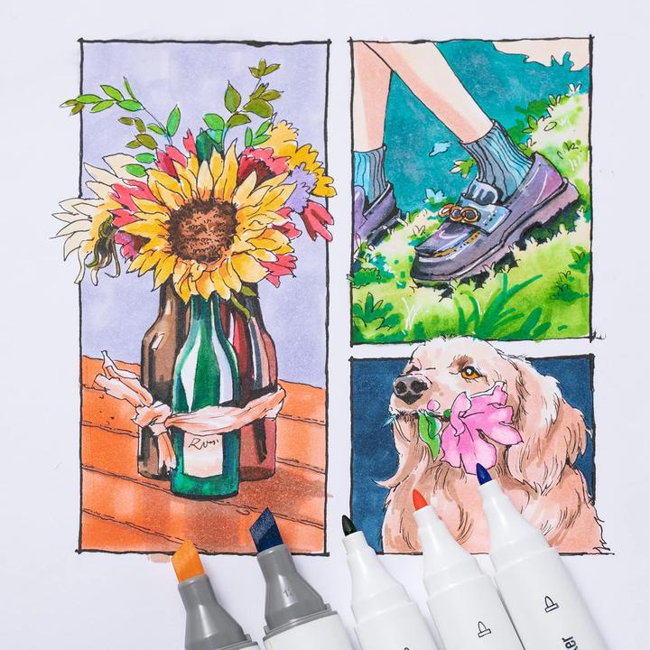 Image du produit Ohuhu Marqueurs d'art Kaala (Multicolore, 6 mm, 24 x)