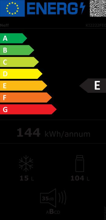 Energie-Label Neff KI2222FE0 (119 l)