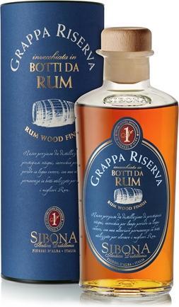 Actual product image Sibona Grappa Botti da Rum 0,5 litre 44 % vol. (1 x 50 cl)