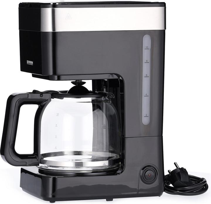 Immagine prodotto Severin KA9263 Caffettiera a filtro in vetro nero / acciaio inox spazzolato