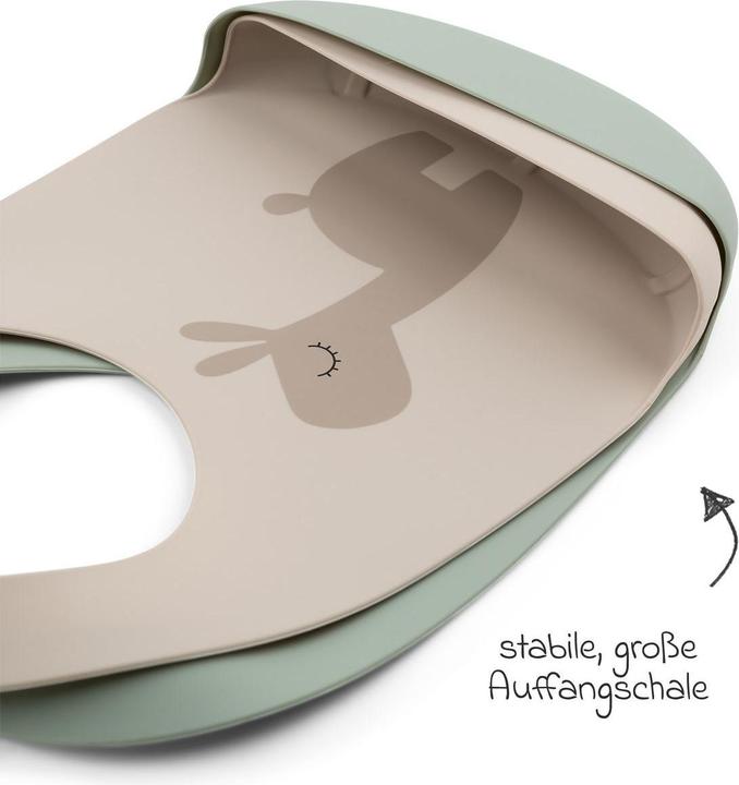 Image du produit Done by Deer Silikon Lätzchen 2-er Pack Lalee Sand/Grün