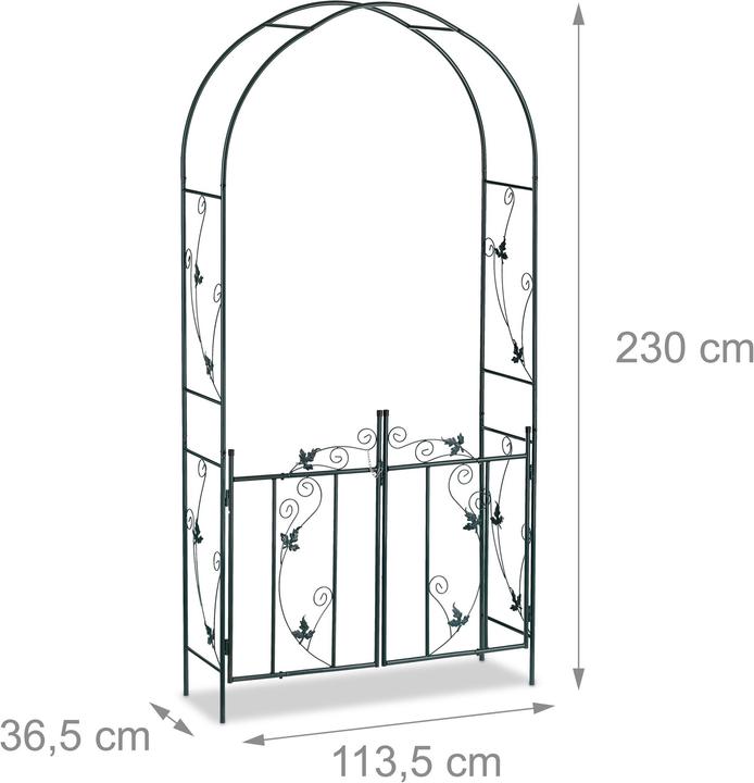 Image du produit Relaxdays Arche de rosiers avec porte (36.50 cm, 113.50 cm)