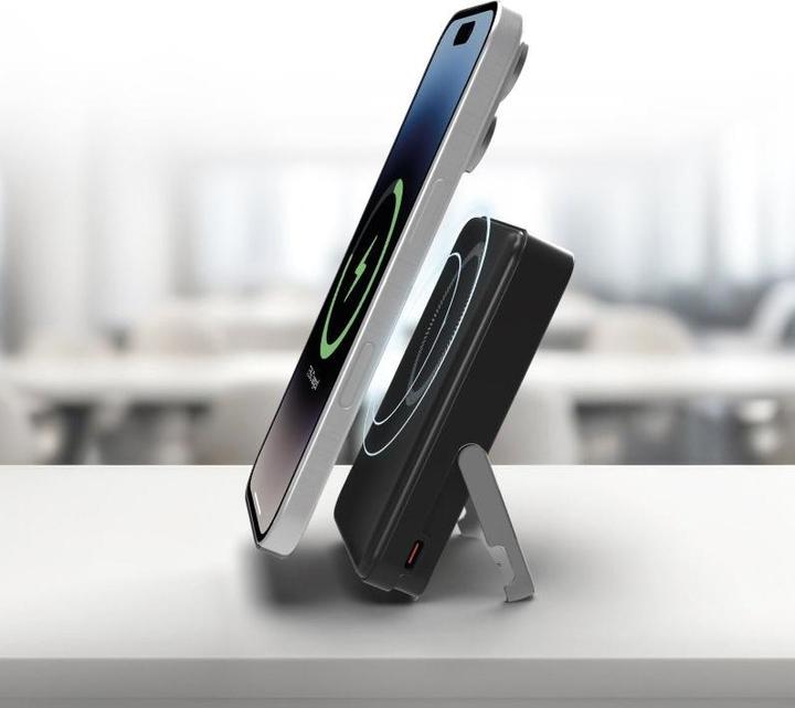 Actual product image SBS Wireless Power Bank 10,000 mAh with Stand and LCD (10000 mAh, 20 W, 37 Wh)