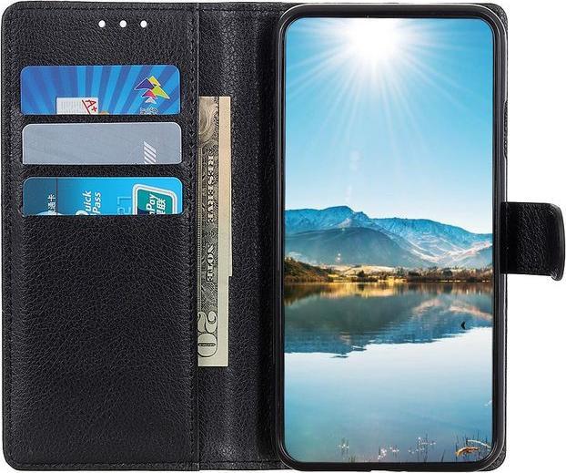 Actual product image MU Classic Litchi Leather Bookcover Series (Motorola Moto G41, Motorola Moto G31)