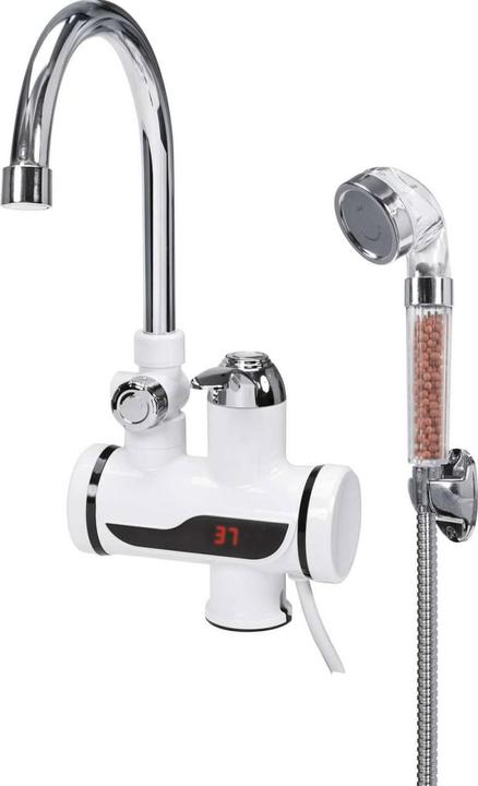 Fala Wasserhahn Durchlauferhitzer | Waschtischmontage | 3KW | mit Duschbrause & Display | 75923