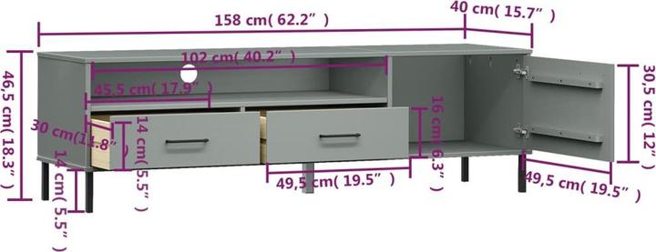 Produktbild VidaXL Colt (158 x 40 x 46.5 cm)