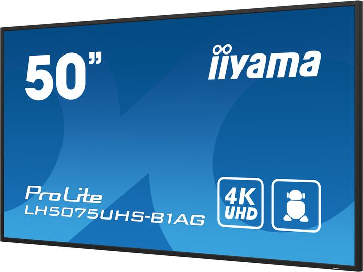 Image du produit iiyama 50" 3840x2160, UHD VA panel, Haze 25%, 5 (3840 x 2160 pixels, 49.50")