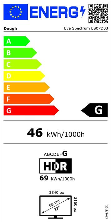Energy Label Dough Spectrum One Matte (3840 x 2160 Pixels, 27")