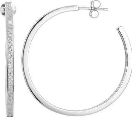 Image du produit Beneto Bagues d'oreilles en argent avec cristaux AGUP1180 (L)